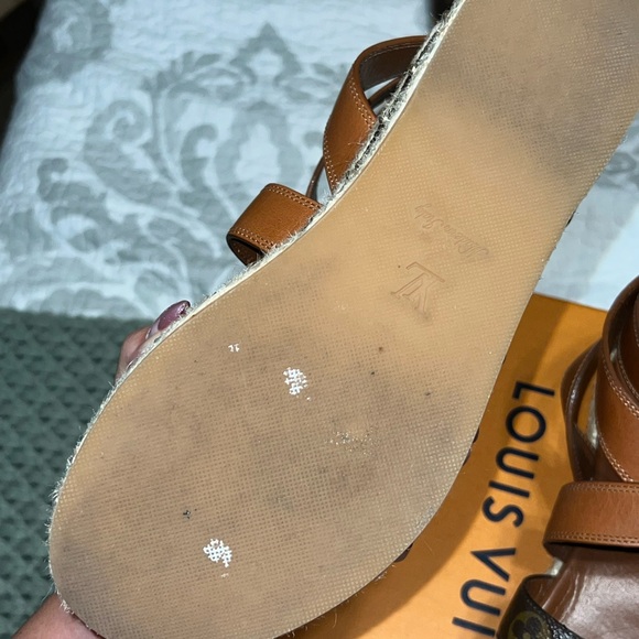 Louis Vuitton Brown and Tan Women's Sandals - Picture 3 of 5